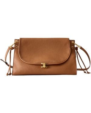 Celine Soft Triomphe Wedge - Brown