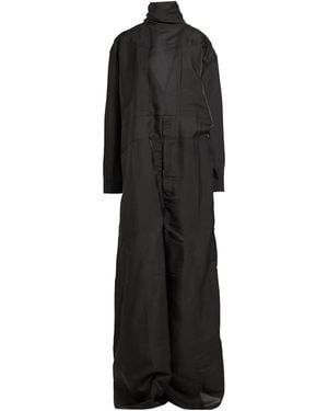 Rick Owens High Neck Long Sleeve Jumpsuit - Black