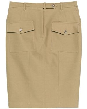 Tom Ford Flap Pocket Pencil Skirt - Natural