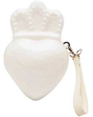 Simone Rocha Embellished Crossbody Claddagh Bag - White
