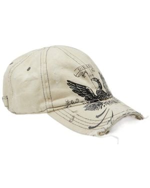 DIESEL Distressed Baseball Cap - White