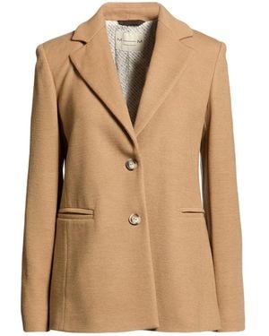 Max Mara Minimalist Single- Blazer - Natural