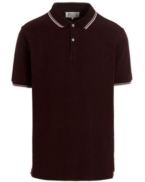 Maison Margiela M Logo Piquet Polo Shirt - Red
