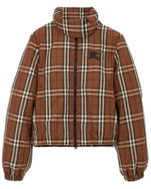 Burberry High-Neck Padded Jacket - Brown