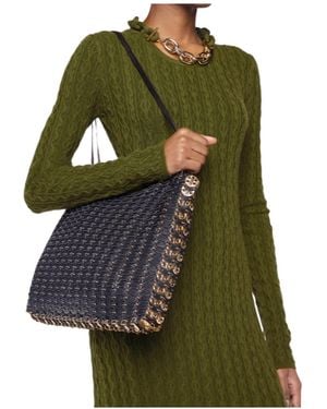Rabanne 1969 Flip Top Handle Bag - Green