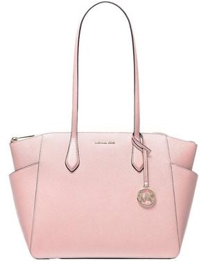 Michael Kors Marilyn Medium Saffiano Leather Tote Bag - Pink