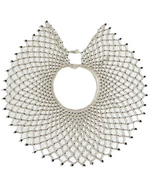 forte_forte Geometric Pattern Necklace - White
