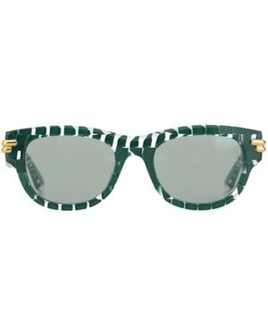 Bottega Veneta Mitre Square Sunglasses - Green