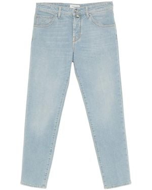 Jacob Cohen Scott Cropped Slim Fit Trousers - Blue