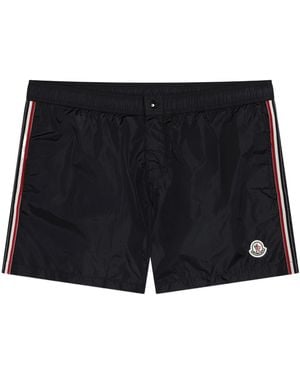 Moncler Side Stripe Swim Shorts - Black