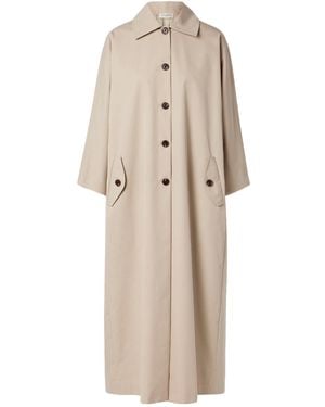 Kallmeyer Pleated Trench Coat - Natural