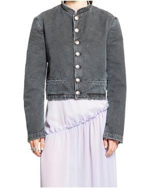 Ann Demeulemeester Cropped Jacket - Gray