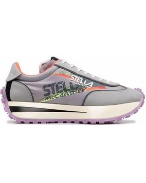 Stella McCartney Logo-Print Low-Top Sneakers - Gray
