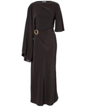 JOSEPH Joya Satin Twill Midi Dress - Black