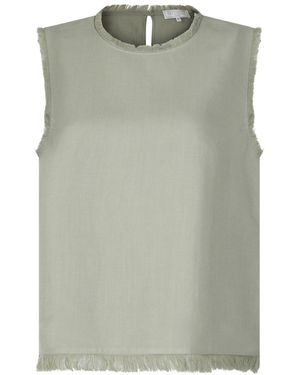 Antonelli Fringed Sleeveless Top - Green