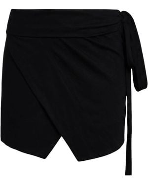 Isabel Marant Solid-Colored Irregular Wrap Skirt - Black
