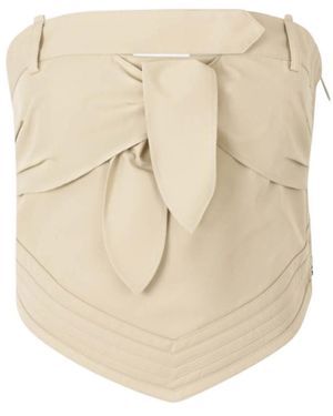 Off-White c/o Virgil Abloh Off-Shoulder Tops - Natural