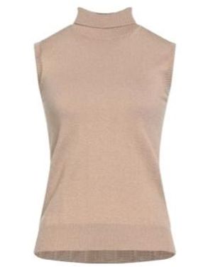 Sportmax Sleeveless Turtlenecks - Natural