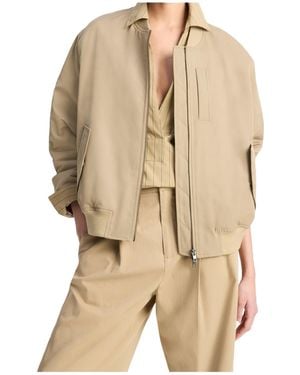 Vince Long-Sleeved Casual Jacket - Natural