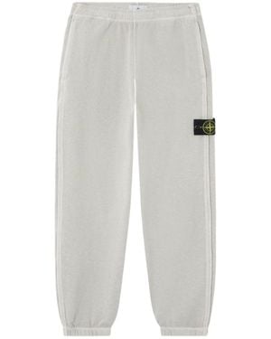 Stone Island Logo-Patch Track Trousers - White
