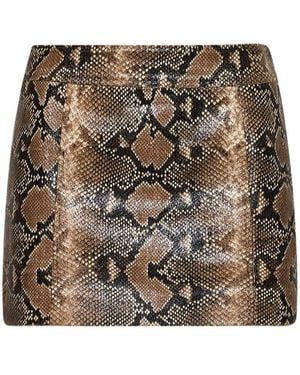 ERMANNO FIRENZE Printed Mini Skirt - Metallic