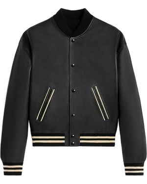 Celine Long-Sleeved Leather Jacket - Black
