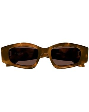 Alaïa Alaa Geometric Frame Sunglasses - Multicolour