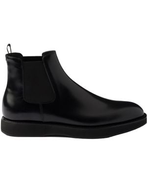 Prada Elasticated-Panel Slip-On Chelsea Boots - Black