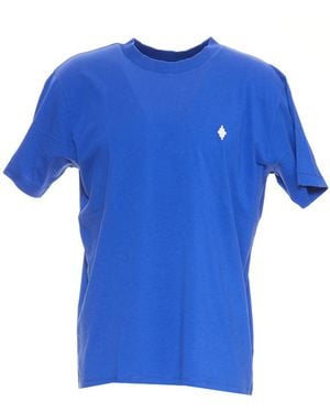 Marcelo Burlon County Of Milan Motif Printed Crewneck T-Shirt - Blue