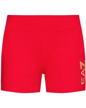 EA7 Logo Sports Shorts - Red