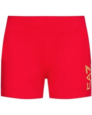 EA7 Logo Sports Shorts - Red