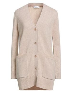 Max Mara Solid Wool Cardigan - Natural
