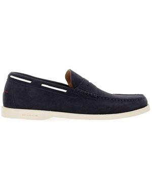 Kiton Diamond Cut Vamp Loafers - Blue