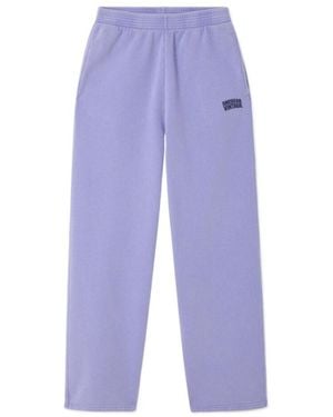 American Vintage Logo Print Joggers - Blue