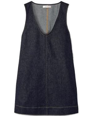 FRAME The Form Denim Mini Dress - Blue