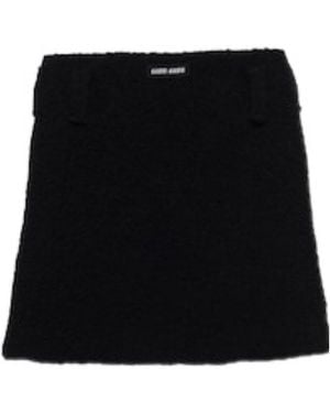 Miu Miu Bouclé Miniskirt - Black