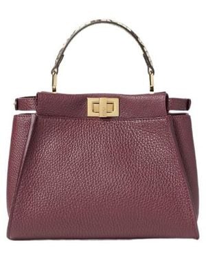 Fendi Top Handle Shoulder Bag - Purple