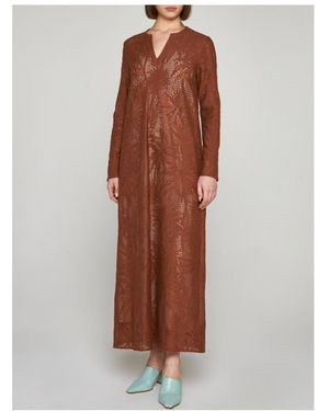 Max Mara Accento Khaki Long Dress in Green | Lyst