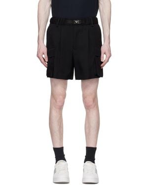 Emporio Armani Press-Button Shorts - Black