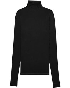 Saint Laurent Turtleneck Long-Sleeved Top - Black