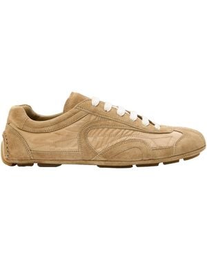 Prada Monte Carlo Low-Top Sneakers - Natural