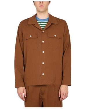 Howlin' Long-Sleeved Lapel Shirt - Brown