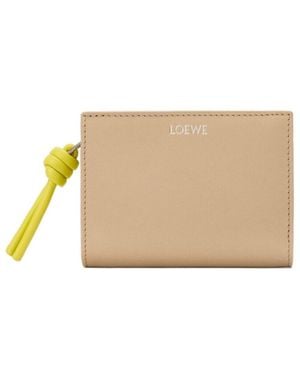 Loewe Knot Compact Wallet - Natural