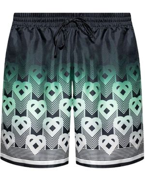 CASABLANCA Elastic Waist Shorts - Green
