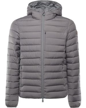 Save The Duck Hooded Puffer Jacket - Gray