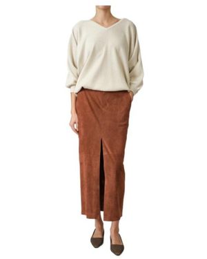 Brunello Cucinelli Belt-Loop Skirt - White