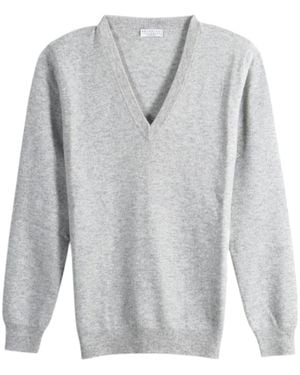 Brunello Cucinelli Long-Sleeve Knit Top - Gray