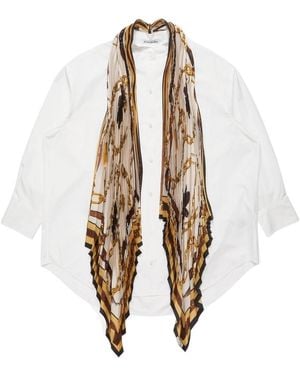 Acne Studios Scarf Mini Shirt Dress - White