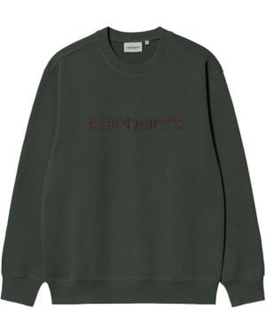 Carhartt Logo Embroidered Crewneck Sweatshirt - Green