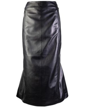 Alaïa Alaïa Panelled Midi Skirt - Black